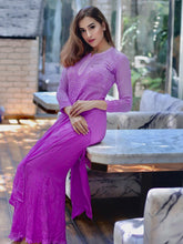 Lavender Frost Ombré Chikankari Kurta